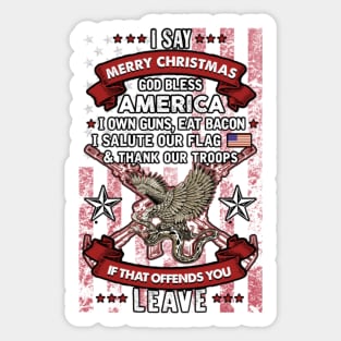 Merry Christmas America Sticker